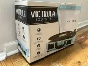Victrola - Vintage 3-Speed Bluetooth Portable Suitcase Record Player w/ Speaker