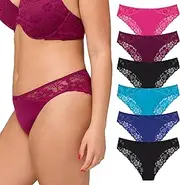 [BLAKE & CO.] 6 Pack Junior’s Micro and Lace Cheeky Underwear