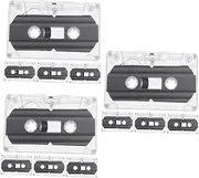 ARTIBETTER 12pcs Blank Cassette Tape for Decor Vintage Audio Recording Transparent Hard Cases for Easy Use and for Parties and Creative Projects