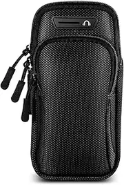 Phone Arm Band Gym Phone Holder Phone Arm Case Running Band for Running Riding Walking Hiking Arm Bag Cellphone Pouch Black