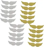 BEBEMOKO 20Pcs Rhinestone Clothing Patches Wing Shape Hot Drilling Applique for Clothes Repair DIY Fashion Accessories for Bags Jackets and More Durable Safe