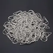Paper Clamp/Holder, 100 Pcs Metal Large Water Drop Shape Paper Clips for Bookmark (Silver)