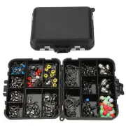160pcs Fishing Accessories Kit Jig Hooks Bead With Tackle Box Kit JF