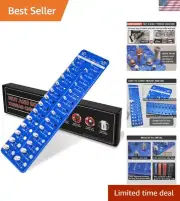 Quick-Identify Thread Checker for 28 Sizes - Laser-Etched Measurement Gauge