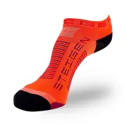 Steigen Orange Unisex No Show Running Socks