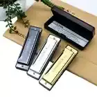 10 hole Diatonic Harmonica Key of C Blues Harp Professional Birthday Gift & Case
