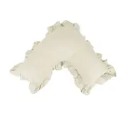 Artex Cotton Polyester V Boomerang Shape Ruffled Pillowcase