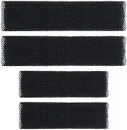 4Pcs Two Sizes Long African Bath Net sponge, Body Exfoliating Net, Body Scrubber Net, Exfoliating Net Towel for Shower, Daily Skin Cleaning (Black)