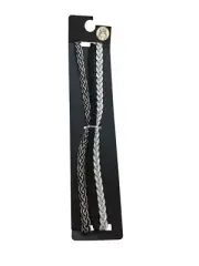 Braided Hair Headbands Silver & Black Pack Of 3 Womens Stretchy Elastic