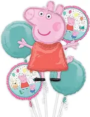 Anagram P75 Peppa Pig Licensed Foil Balloon Bouquet (Pack of 5)