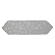 New Primitive Farmhouse CHRISTMAS GRAY SNOWFLAKE BURLAP Table Runner 36"