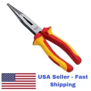 Long Nose Plier, Chrome Vanadium Steel, Insulation Capacity Up to 1000V.