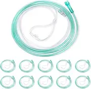 ANSNF Standard Oxygen Nasal Cannula for Adult - 7 ft, Soft Material, Kink Resistant, Lightweight Tubing (10 Pack)