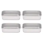 4Pcs Aluminum Alloy Loaf Tin Rectangular Non-Stick Bread Mould Bread Loaf9685