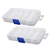 2 Pcs Tool Box Tool Organizer, Plastic Hardware Box Storage for Hardware,