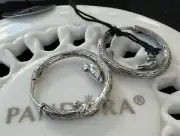 Authentic Pandora Bird Hoop Earrings #297072