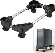 PC Stand Mobile CPU Stand PC Cart Desktop PC Tower Cooling Base with 4 Caster Wheels, Adjustable CPU Holder Stand for Most Desktop Towers CPU Tower Stand