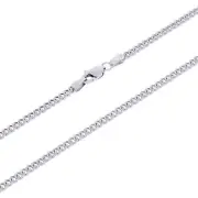 10K White Gold Mens 3mm Miami Cuban Link Chain Italian Pendant Necklace 30"