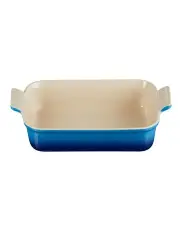 [Le Creuset] Heritage 26cm Rectangular Deep Dish in Azure Blue