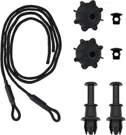 Demarsen Pack of 2 retaining straps, parcel rack, car universal retaining straps, strap holder for the boot, boot cover for VW Golf 6 5 4 MK6 GTI R20 cable length 50 cm