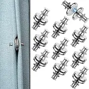 Curtain Magnetic Holdback Button - 10Pairs Sturdy Curtain Weight Magnets Magnetic Curtain Buckle for Bedroom Office