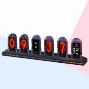 IPS RGB Led Nixie Tube Clock Glow Tube Digital Clock Creative Decor Gifts