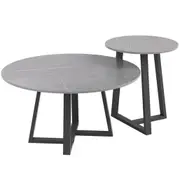 Fin Mordern Nesting Cross-Legged Marble Top Coffee Table Living Room Center Table