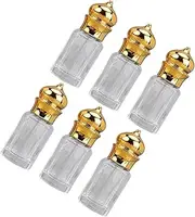 PLAFOPE 6Pcs Roll Refillable Essential Oil Roller Bottles Small Glass Containers for Storing Lotion and Toner Leak Design Elegant and Portable