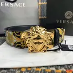 AN二手/新款最新原單VERSACE 凡賽斯男士皮帶 正版新款官網同步 雙面頭層帶身 進口牛皮皮帶禮盒裝 頭層牛皮帶