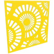 ProtectorAl 300 - 1200 x 300 - 1200mm Light Yellow / Gloss White Sunburst Unframed Composite Deco Panel