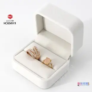 戒指盒婚禮首飾盒求婚鉆戒盒對戒盒高檔絨布戒指盒耳釘盒收納手飾盒子
