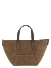 [Brunello Cucinelli] Brunello Cucinelli-Bc Duo Borse A Mano Marrone-Donna OS