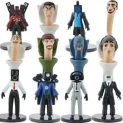 Skibidi Toilet Action Figure Set - Cameraman, Titan Speakerman Horror Models, Creative Animation Toys for Fans