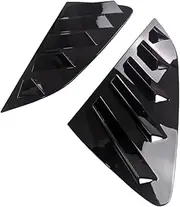 YJVVWQVF Car Rear Window Shutter Compatible for VW Polo Mk6 GTI TGI TSI MPI 2017-2023 Cover Trim Rear Triangle Window Shade Spoiler Bodykits(Glossy Black)