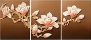 Inuni 3D Wall Arts HDF-grandiflora-B HDF-Resin 3D Wall Arts