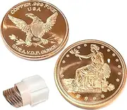Katy Craig 10 x 1oz Copper Rounds Trade Dollar 999 Fine Bullion Supplied in Tub
