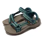 TEVA 涼鞋 W TERRA FI LITE 女鞋 綠 波浪鎘綠色 魔鬼氈 可調整 織帶 戶外 1001474WCGN