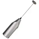 Mini Battery Operated Hand Held Cocktail Mixer and Drink/Milk 1-pack, Gray
