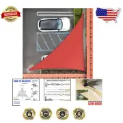 Heavy-Duty Red Triangle Shade Sail 19' x 19' x 26.9' - 3- Included