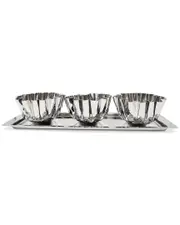 Vivience 4pc Bowls & Stainless Steel Tray Set