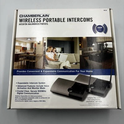 Chamberlain NLS2 Wireless Portable Intercom-Double Unit New Sealed