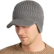 [OZ SMART Australia] Beanie Skull Cap with Ear-Muff Pads, Winter Cap Beanie Men Hat, Women Snow Hats, Thermal Fleece Wool Warm Ski Cap for Cold Weather, Heat Retention for Men, Women & Kids