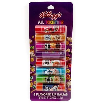 Kellogg’s Cereal Lip Balm Gift Set Frosted Flakes Apple Jacks Froot Loops