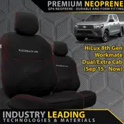 Toyota Hilux 8th Gen - Workmate - GP6 Premium Neoprene 2x Front Row Seat Covers (Made to Order)
