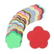 100 Pack Flower Cutouts Paper Bulletin Board Decorations Multi-Color 3.4x3.4"