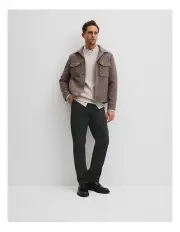 [Country Road] Textured Button Through Jacket in Dark Pumice