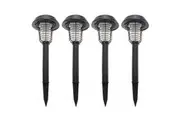 4PK Lenoxx Mosquito Bugs Zapper Killer Solar LED Night Lamp Light Outdoor Garden