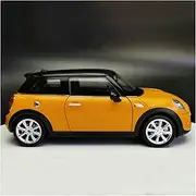Scale Finished Model Car Diecast 1:18 for BMW Mini Simulation Alloy Car Model Adult Collection Souvenir Display Gift Miniature Replica Car(Yellow)