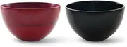 J-Kitchens Miso Soup Bowl, Wooden Pair Bowl, Negoro & Akebono, 4.5 x 2.6 inches (11.5 x 6.5 cm), Current Model