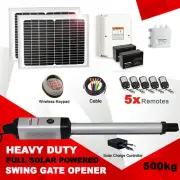 RITROX Farm Full Solar Single Swing Gate Opener 5x Remote wireless Keypad Au